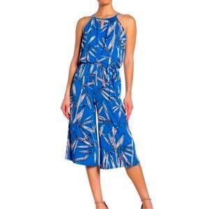 London Times Halter Wide Leg Jumpsuit